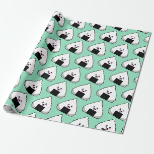 Süßes Kawaii japanisches Onigiri-Sushi-Essen-Muste Geschenkpapier