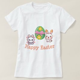 Süßes Kawaii-Kaninchen Frohe Ostern T-Shirt