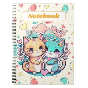 Süßes Kawaii-Katzen-Notizbuch Notizblock