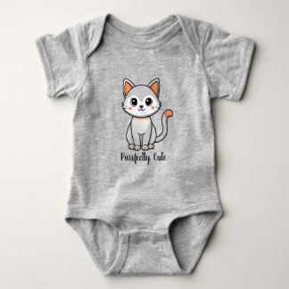 Süßes Kawaii-Katzenbaby - Purrfectly Cute Kätzchen Baby Strampler