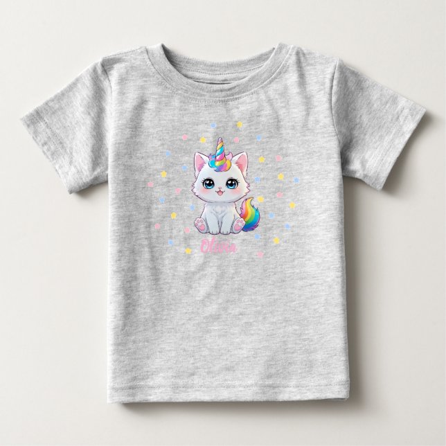Süßes Kawaii-Katzenbaby-T-Shirt Baby T-shirt (Vorderseite)