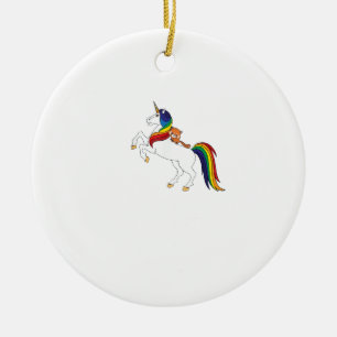 Süßes Kawaii Kinder Einhorn Roter Panda Liebhaber  Keramik Ornament