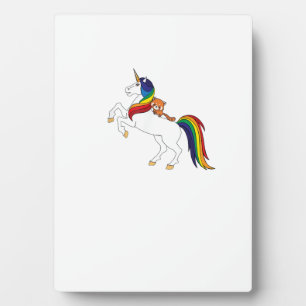 Süßes Kawaii-Kinder-Einhorn-Rotpanda-Liebhaber-T-S Fotoplatte