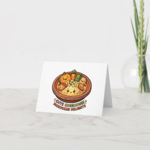 Süßes Kawaii-Marokkanisches Couscous-Freitagstreff Dankeskarte