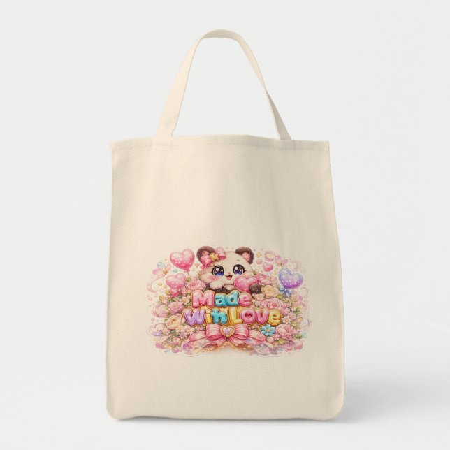 Süßes Kawaii-Mit-Liebe-Gemachtes-Katzen-Name-Paste Tragetasche (Vorne)