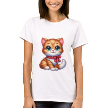 Süßes Kawaii Orange Kitten Rot Kariert Schleife Ma