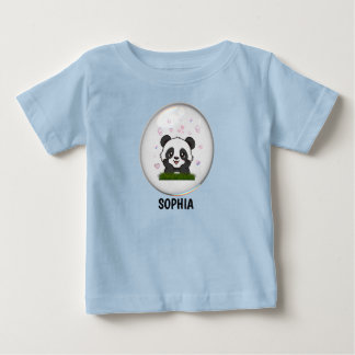 Süßes Kawaii-Panda-Bärchen Personalisiertes Baby-T Baby T-shirt