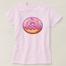 Süßes Kawaii-Rosa-Donut mit Streuseln 