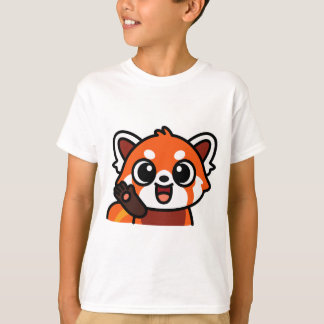 Süßes Kawaii-Rotpanda-Cartoon-T-Shirt T-Shirt