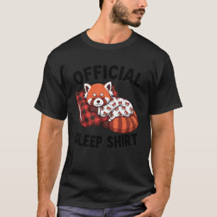 Süßes Kawaii Schlafendes Rotes Panda Offizielles S T-Shirt