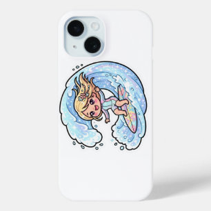 Süßes Kawaii-Surfmädchen Ozeanwelle Sommerstrand S Case-Mate iPhone Hülle