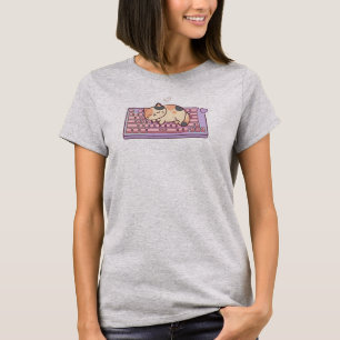 Süßes Kawaii-Tastatur-Katzen-T-Shirt T-Shirt