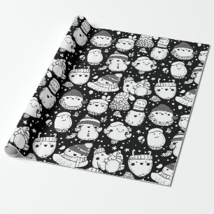 Süßes Kawaii-Tier-Doodle-Muster (3) Geschenkpapier