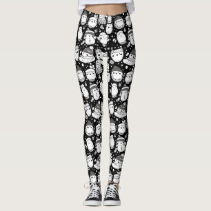 Süßes Kawaii-Tier-Doodle-Muster (3) Leggings
