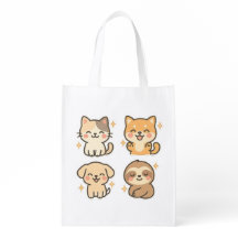 Süßes Kawaii-Tier-Sticker-Set | Katze, Hund,