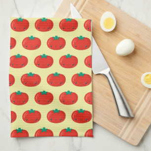 Süßes Kawaii-Tomatenmuster Geschirrtuch