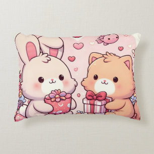 Süßes Kawaii Valentinstier Bär Liebesgeschenk Dekokissen
