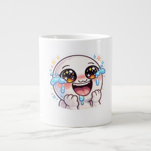 Süßes Kawaii Weinen Lachen vor Freude Glückliche T Jumbo-Tasse