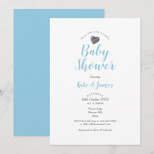 Süßes Kieselherz Paare Baby Shower / Sprinkle Einladung