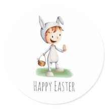 Süßes Kind Kaninchen Frohe Ostern Party