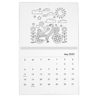 Süßes Kinder-Malbuch-Kalender Kalender