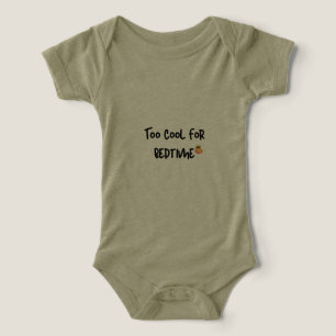 Süßes Kinder-Pyjama-Shirt Zu Cool Für Bettzeit-T-S