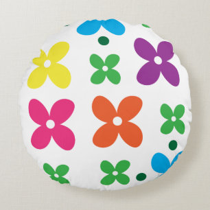 Süßes Kinderblumenmuster Rundes Kissen