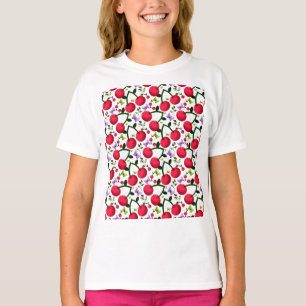 Süßes Kirsch-Schmetterlings-Muster, glänzendes Kaw T-Shirt