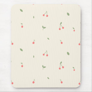 Süßes Kirschenmuster – Minimale Fruchtoptik Mousepad