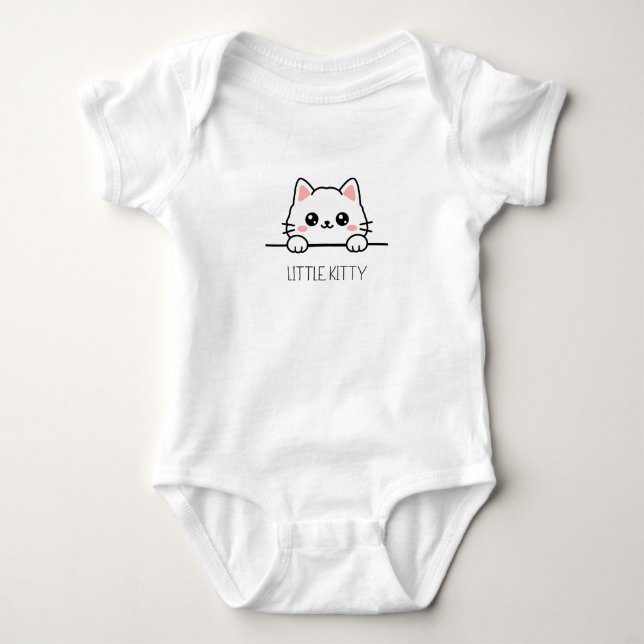 Süßes Kitzchen-Babydesign Baby Strampler (Vorderseite)