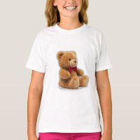 Süßes klassisches Teddybär-Kunst-Mädchen-T-Shirt