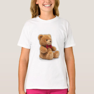 Süßes klassisches Teddybär-Kunst-Mädchen-T-Shirt T-Shirt