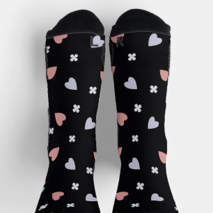 Süßes Kleeblatt-Herzen-Muster Glückliche Liebe Socken