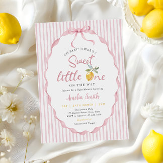 Süßes kleines Auf dem Weg Lemon Baby Shower Einladung