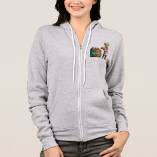 Süßes kleines Bäckermädchen mit frischer Brodkunst Hoodie