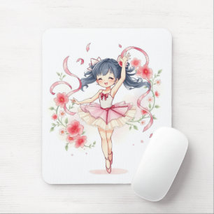Süßes kleines Ballerina-Mädchen Mousepad