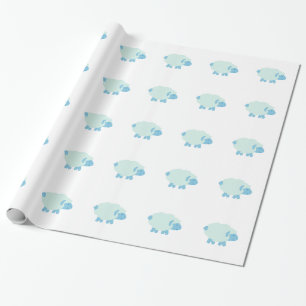 Süßes kleines blaues Lamm Geschenkpapier