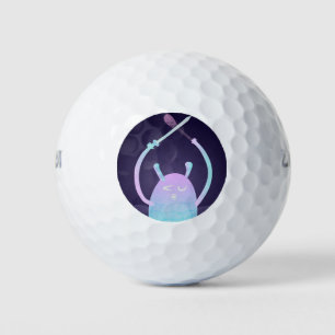 Süßes kleines blaues Monster Golfball