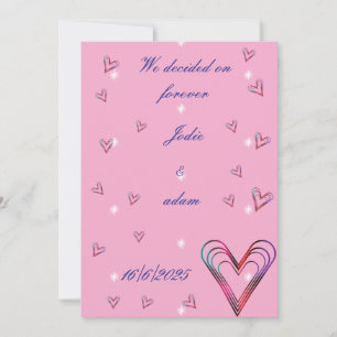 süßes kleines buntes Herz Herz Einladung