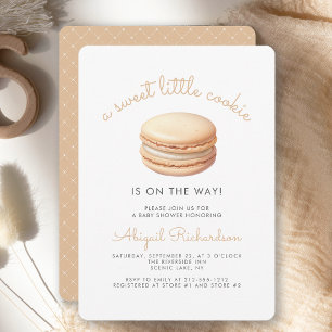 Süßes kleines Cookie-Macaron neutrale Babyparty Einladung