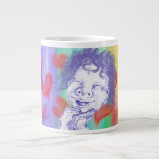 Süßes Kleines, das vor Freude lacht Jumbo-Tasse