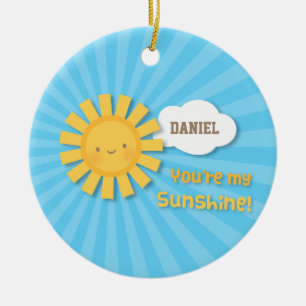 Süßes Kleines Du bist mein Sonnenschein-Ornament Keramikornament