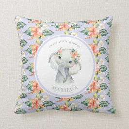 Süßes kleines Erdnusselefant Blumenbaby Kissen