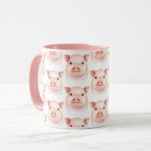Süßes kleines Ferkel Rosa rosa Schweine Bauernhof  Tasse
