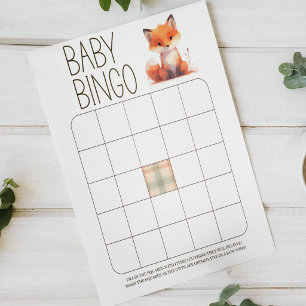 Süßes kleines Fuchs-Baby-Bingo-Baby-Shower-Spiel Poster
