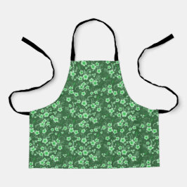 Süßes kleines grünes Blumen-Sommer-Muster Schürze