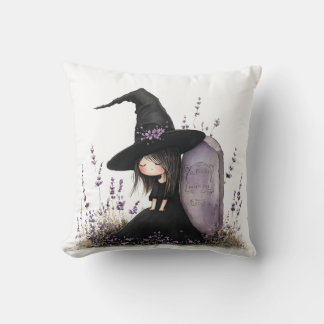 Süßes kleines Hexenfriedhof Halloween-Wurfkissen Kissen