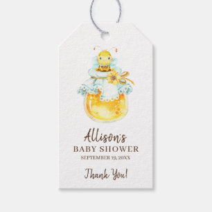 Süßes kleines Honigbienen-Baby-Shower-Geschenk-Tag Geschenkanhänger
