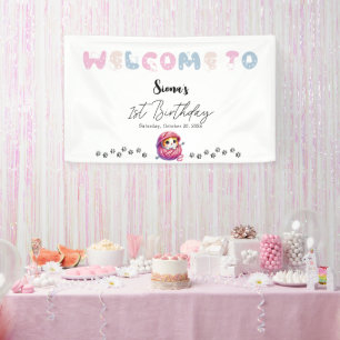 Süßes kleines Kätzchen 1. Geburtstagsbanner Banner