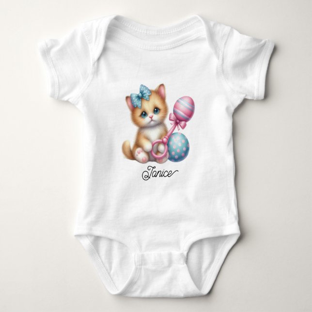 Süßes kleines Kätzchen Baby Strampler (Vorderseite)